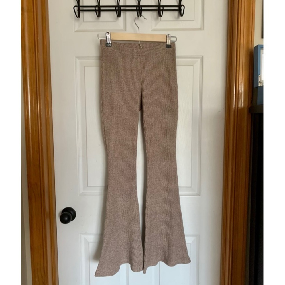 Rib Knit Flare Soft Pants